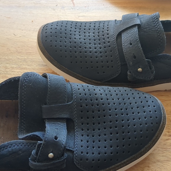 Dark blue leather slip ons Merrell - Picture 3 of 3